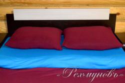 Трикотажное постельное белье "Бордово-бирюзовое"